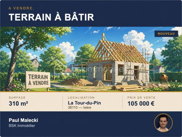 Terrain de 310 m²