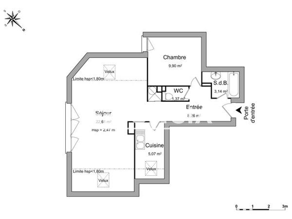 Location Appartement 2 pièces 50.35 m² - MANOIR St Jean Le Blanc 45650