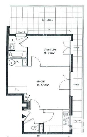 Appartement 2 pièces de 41 m² à Massy (91300)