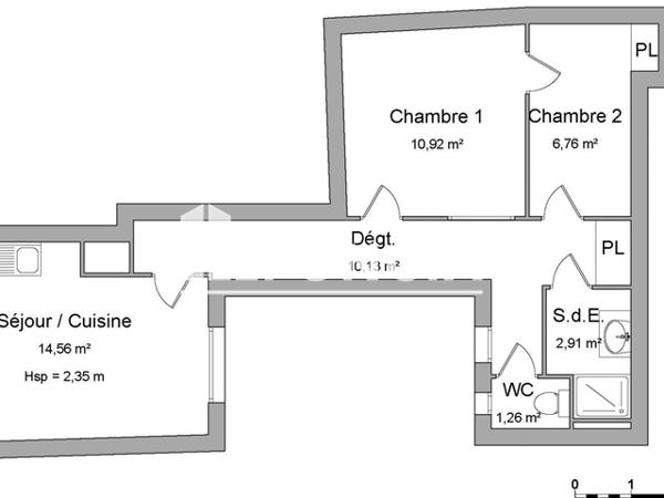 Location Appartement 3 pièces 46.54 m² - 8 RUE GAMBETTA Poitiers 86000