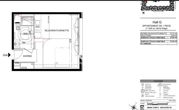 Location Studio 31.2 m² - Saint-ouen-sur-seine 93400
