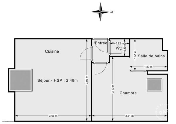 A vendre appartement - La ville Du bois 91 - Centre-ville : investissement locatif avec locataire en place et bonne rentabilité