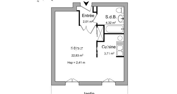 Location Studio 32.87 m² - Ermont 95120