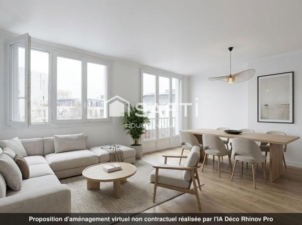 Appartement 3 pièces exposé SUD proximité Métro