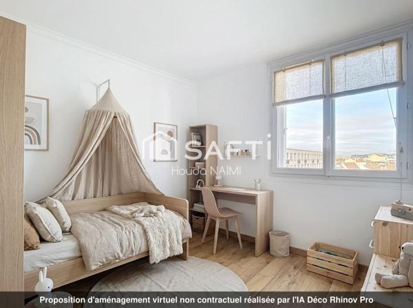 Appartement 3 pièces exposé SUD proximité Métro