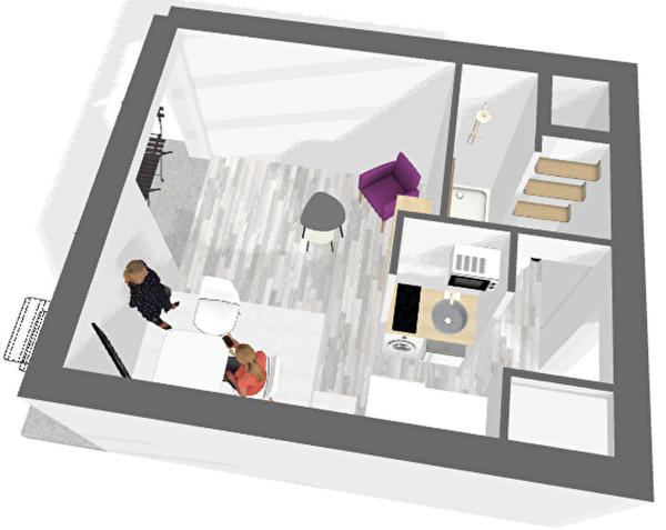 ALBI, Studio de 16 m²