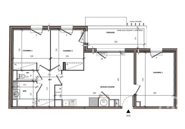 Appartement T2 à vendre  2 pièces - 67,53 m 2   BEZIERS  - 34