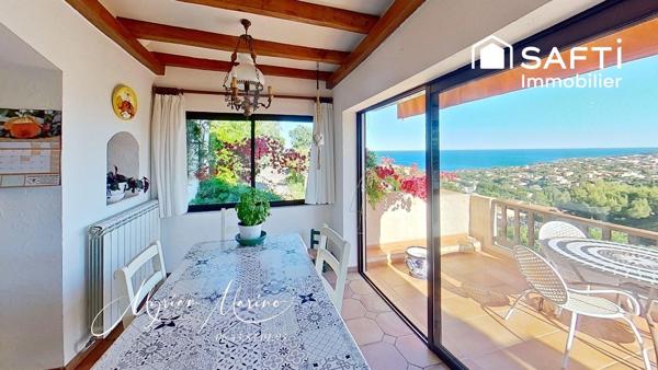 Vue mer - Villa 5 chambres, piscine et terrain de 1200m - Les Issambres