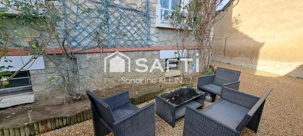 Meulière 4 pièces avec jardin, vue dégagée sur le canal.