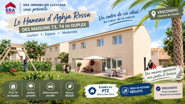 A Vendre MAISONS Programme neuf-LE HAMEAU D'AGHJA ROSSA - VESCOVATO