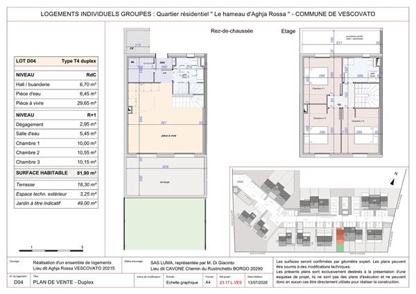 A Vendre MAISONS Programme neuf-LE HAMEAU D'AGHJA ROSSA - VESCOVATO