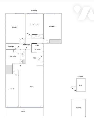 Appartement familial 3 chambres avec grand balcon