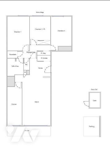 Appartement familial 3 chambres avec grand balcon