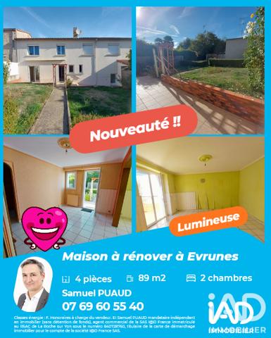 Maison à vendre 4 pièces 89 m² Mortagne-sur-Sèvre