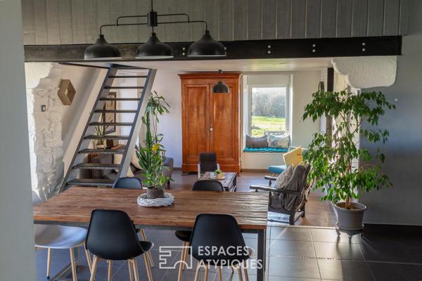 Charmante maison en pierre et son extension bois