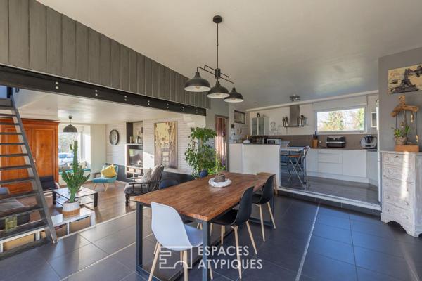 Charmante maison en pierre et son extension bois