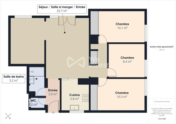 Appartement 5 pièces en excellent état