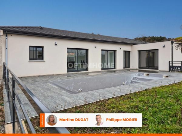 Maison de plain-pied de 2021, 3 chambres et piscine chauffée à quelques minutes de Vichy.