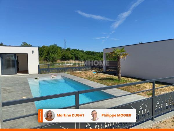 Maison de plain-pied de 2021, 3 chambres et piscine chauffée à quelques minutes de Vichy.