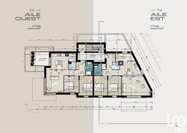 Appartement 3 pièces de 67 m² à Daoulas (29460)