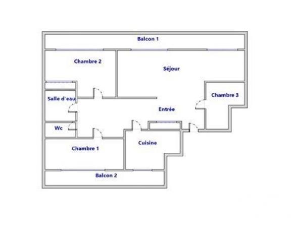 Appartement à vendre 4 pièces 76,8 m² Courbevoie