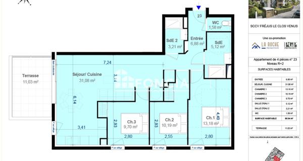 À vendre Appartement 4 pièces 81 m² - Fréjus 83600