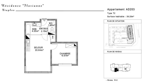 T2 avec double stationnement – Résidence récente