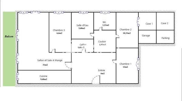 Bel appartement familial, lumineux et fonctionnel, à deux pas du métro et des commodités, dans une résidence calme
