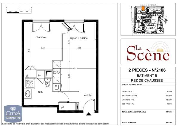 Appartement à louer 2 pièces 39.25m² La Seyne-sur-Mer (83500)