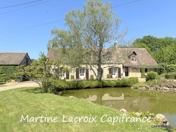 Dpt SARTHE (72), à vendre SAINT GEORGES DU ROSAY - PROPRIÉTÉ  P7 de 163 m² - Terrain de 3,04 Ha