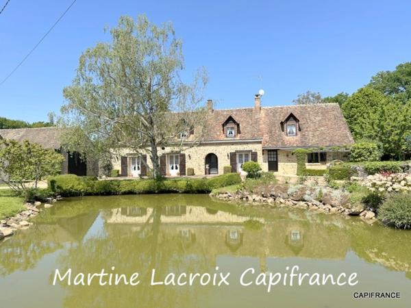 Dpt SARTHE (72), à vendre SAINT GEORGES DU ROSAY - PROPRIÉTÉ  P7 de 163 m² - Terrain de 3,04 Ha