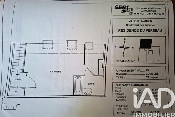 Appartement à vendre 3 pièces 61,36 m² Nantes