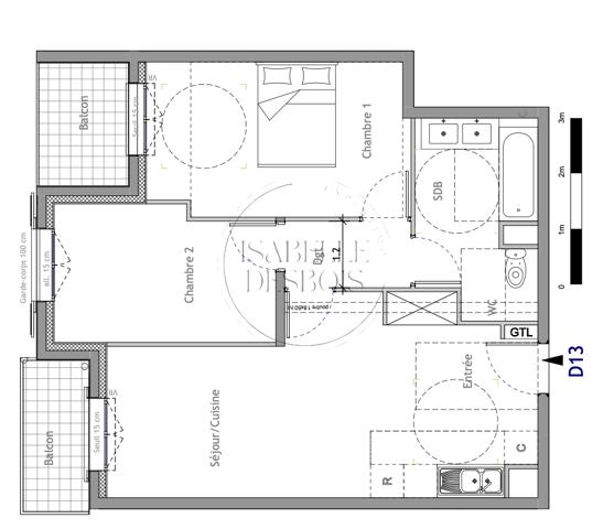 Chambourcy (78240) Appartement T3 récent de 2021, idéalement situé à Chambourcy