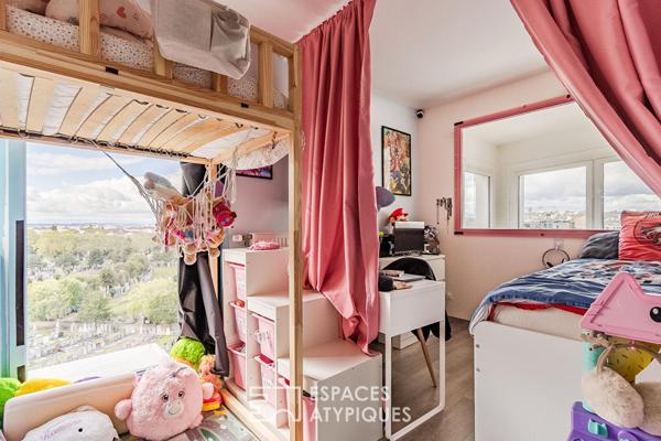 Duplex et terrasse plein ciel avec vue dégagée
