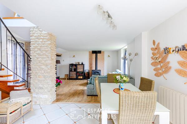 Maison de village de caractère et son studio indépendant au coeur de Bouafle