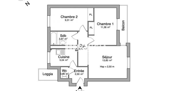 Location Appartement 3 pièces 50.31 m² - Rueil-malmaison 92500