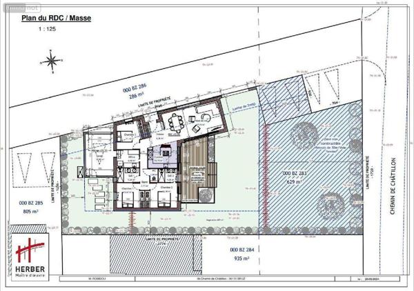 Terrain à Batir à vendre à Bruz en Ille-et-Vilaine (35170), ref : 35129-6352