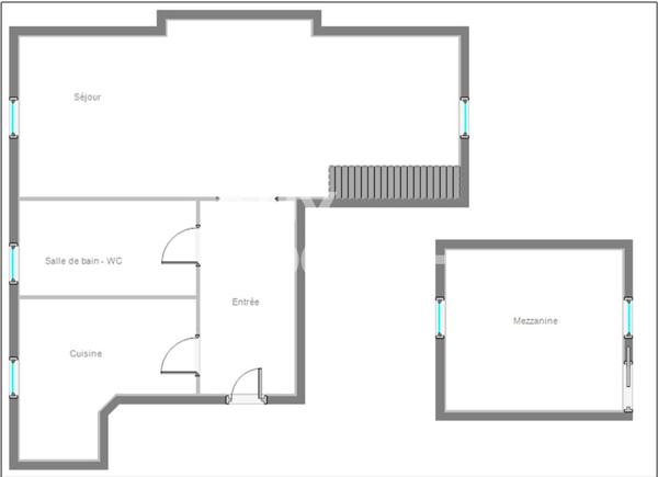 Appartement Paris 2 pièce(s) 43 m2