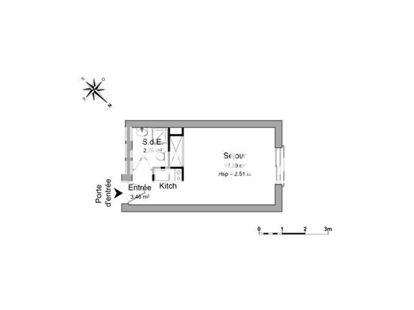 Location Studio 20.51 m² - 8 RUE LAFAYETTE Perpignan 66000