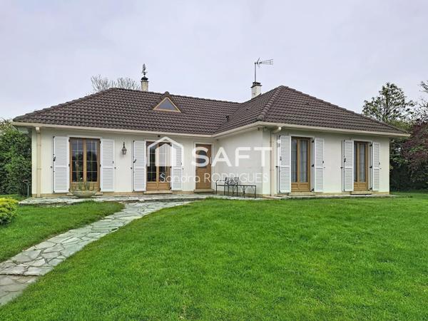 Pavillon individuel  6pièces  vivable plain- pied avec jardin  proche de toutes commodités à 15min de Saint-Quentin et 5min de Ribemont