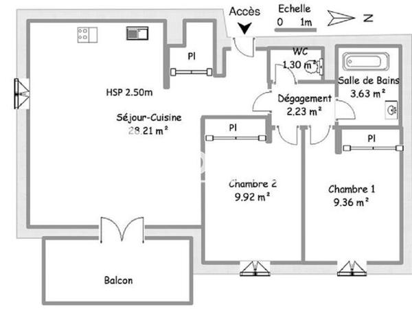 Location Appartement 3 pièces 54.7 m² - 3 RUE PEIRE CARDENAL Carcassonne 11000