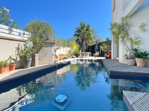 POLLESTRES, Maison 125 m², 3 Faces, 4 chambres, piscine, garage