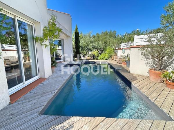 POLLESTRES, Maison 125 m², 3 Faces, 4 chambres, piscine, garage