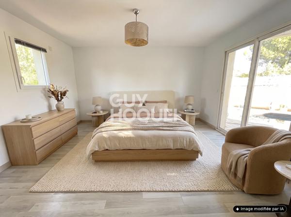 POLLESTRES, Maison 125 m², 3 Faces, 4 chambres, piscine, garage