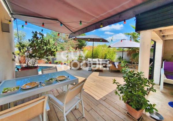 POLLESTRES, Maison 125 m², 3 Faces, 4 chambres, piscine, garage