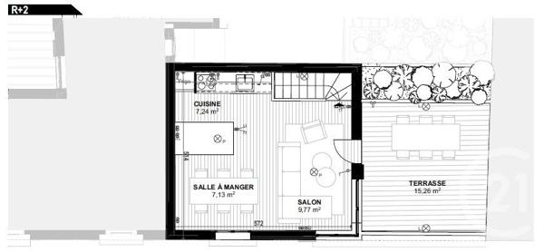 Appartement F3 à vendre  3 pièces - 71,21 m2 MONTROUGE - 92
