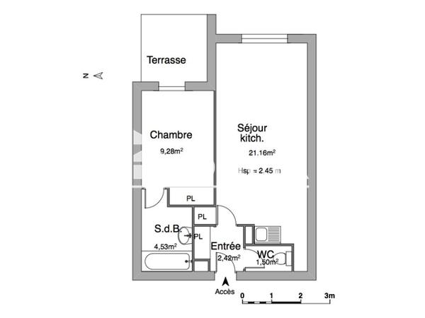 Location Appartement 2 pièces 38.89 m² - PALMA MALLORCA 4, AV ROBERT EMMANUEL BROUSSE Perpignan 66000