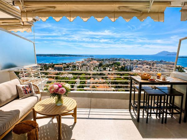 A vendre Côte d'Azur, Cannes basse Californie, appartement vue mer panoramique