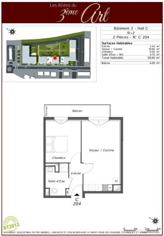 Appartement 2 pièces 39 m² LA ROCHETTE - 77000