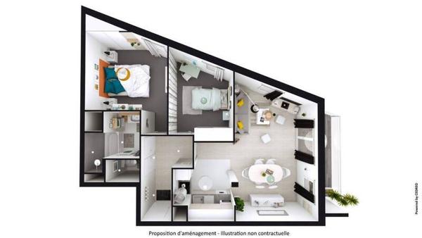 Appartement 3 pièces - 44230 Saint-Sébastien-sur-Loire -  Centre